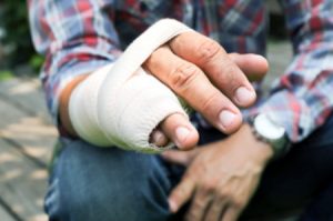 Broken bone at work caused by negligence