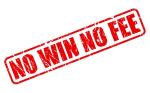 'NO WIN NO FEE' written in red text on a white background.
