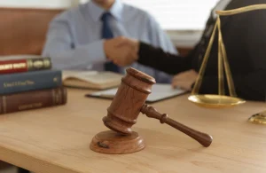 A solicitor shaking hands with a client after explaining how a criminal injury compensation calculator could be useful