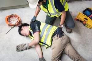 A person has suffered a serious injury at work.