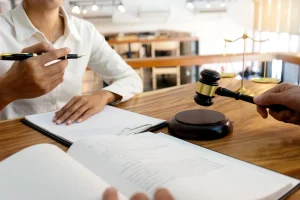 A solicitor works on an accident at work claim.